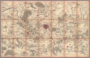 Geometryczna mapa Francji, autor: Cassini, Paryż (0134002) autorstwa Cesar Francois Cassini de Thury