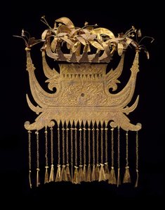 Nakrycie głowy, koniec XIX-początek XX wieku (złota i złota folia)