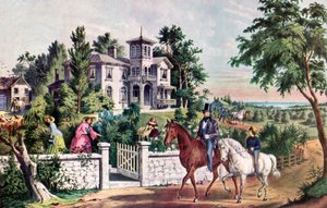 American Country Life, majowy poranek 1855. autorstwa Currier and Ives