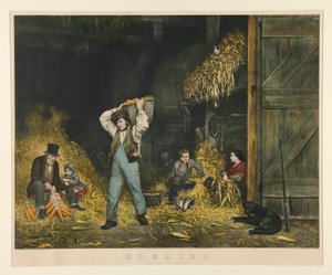 łuskanie autorstwa Currier and Ives