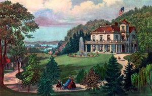 Życie na wsi, wieczór 1862. autorstwa Currier and Ives