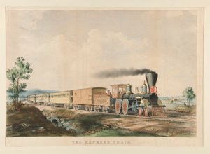 Pociąg ekspresowy autorstwa Currier and Ives