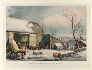 Gospodarstwo w zimie autorstwa Currier and Ives