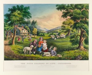 Cztery pory życia: dzieciństwo autorstwa Currier and Ives