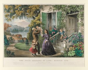 Cztery pory życia: średniowiecze autorstwa Currier and Ives