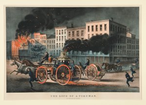 Życie strażaka / Metropolitan System. autorstwa Currier and Ives