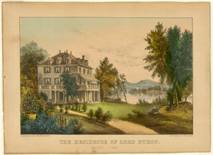 Rezydencja Lorda Byron autorstwa Currier and Ives