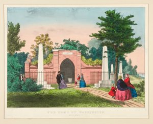 Grób Waszyngtona/ Mount Vernon, VA autorstwa Currier and Ives