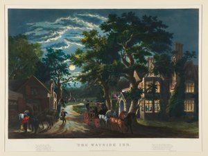 Zajazd przy drodze autorstwa Currier and Ives