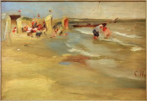 Na plaży Binz na Rugii autorstwa Curt Herrmann