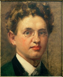 Autoportret, en face, z pince-nez autorstwa Curt Herrmann