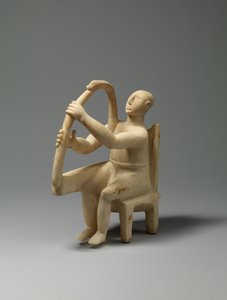 Marmurowy harfiarz, 2800-2700 p.n.e. (marmur) autorstwa Cycladic Cycladic