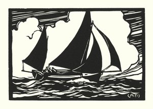 Łodzie rybackie i barki: Falmouth Quay Punt (drzeworyt)
