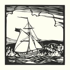 Łodzie rybackie i barki: Revenue Cutter (drzeworyt)