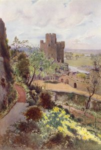 Wieża Winchester z Herbere króla Jakuba, Norman Tower Garden (kolor lito)