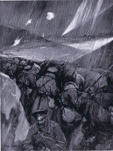 Bułgarzy oblegający Adrianopole (1912-1913) Wojna bałkańska, z Historii narodów Hutchinsona (tom 4), wydanej przez Hutchinsona, ok. 1930. 1920 (lito)