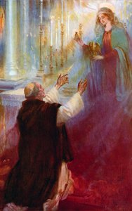 Legenda o olejku koronacyjnym i ampułce, Dziewica ukazująca się Thomasowi A Becket autorstwa Cyrus Cuneo