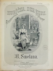 Okładka partytury Pocałunek Bedricha Smetany (1824-84) autorstwa Czech School