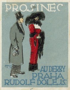 Grudzień. Moda Au Derby Rudolf Dole, Praga autorstwa Czech School