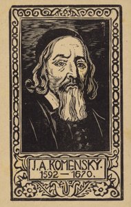 John Amos Comenius (1592-1670), czeski nauczyciel, pedagog i pisarz autorstwa Czech School