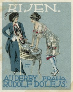 Październik. Moda Au Derby Rudolf Dole, Praga autorstwa Czech School