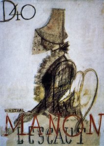 Plakat do premiery opery Manon Lescaut autorstwa Czech School