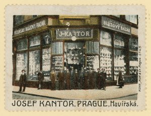 Witryna sklepu Josefa Kantora, Praga autorstwa Czech School