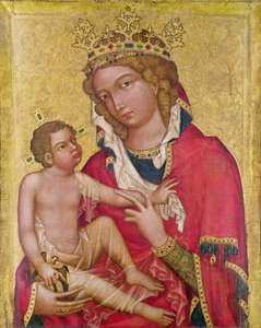 Dziewica z Dzieciątkiem, ok. 1350 (marouflage und tempera na panelu)