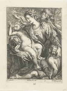 Maryja z Chrystusem i Janem autorstwa D. Claessens