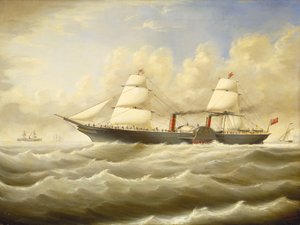 Parowiec "Persia" na wietrze autorstwa D. Lyle