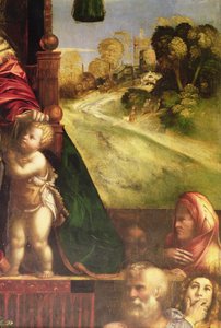 Szczegół poliptykonu, pokazujący prawe tło autorstwa D. and Garofalo Dossi