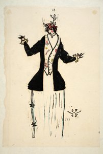 Projekt kurtki i kamizelki, płyta 2, księga 4, ilustracja z „Wiener Werkstatte Mode 191415”, wyd. Eduard Kosmack, Wiedeń, 1914-1915 (linoryt ręcznie kolorowany)