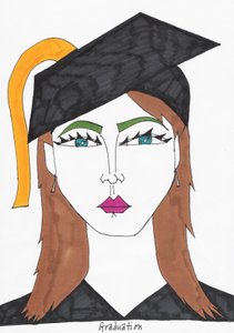 Ukończenie szkoły (pisak na papierze) autorstwa Daisy de Villeneuve
