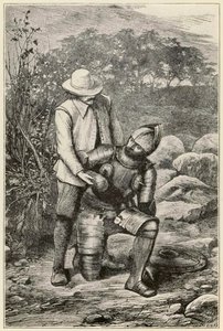 Chrześcijanie i wierni dołączają do zespołu z The Pilgrims Progress From This World, To That What Is To Come autorstwa Johna Bunyana (1628-1688) ilustracja Thomasa Dalziela (1823-1906) Faithful pomaga rozpędowi