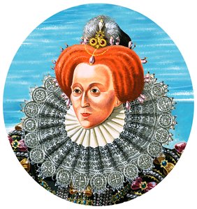 Królowa Elżbieta I (gwasz na papierze)