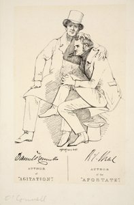 Autor odstępcy i autor agitacji; 1833 (grawerowanie) autorstwa Daniel Maclise