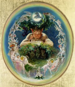Faun i wróżki, ok.1834 autorstwa Daniel Maclise