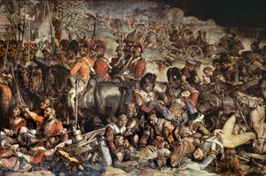 Spotkanie Wellingtona i Bluchera po Waterloo (malarstwo ścienne) (detal 200144) autorstwa Daniel Maclise
