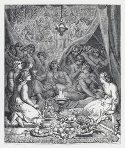 Ilustracja do wiersza Tennysona Księżniczka (rycina) autorstwa Daniel (after) Maclise