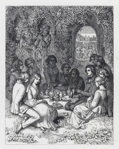 Ilustracja do wiersza Tennysona Księżniczka (rycina) autorstwa Daniel (after) Maclise