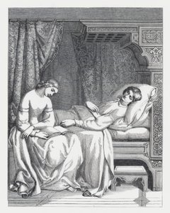 Ilustracja do wiersza Tennysona Księżniczka (rycina)