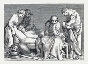 Ilustracja do wiersza Tennysona Księżniczka (rycina) autorstwa Daniel (after) Maclise