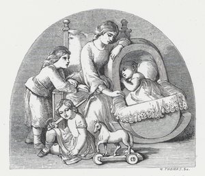 Ilustracja do wiersza Tennysona Księżniczka (rycina) autorstwa Daniel (after) Maclise