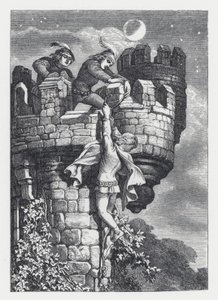 Ilustracja do wiersza Tennysona Księżniczka (rycina) autorstwa Daniel (after) Maclise