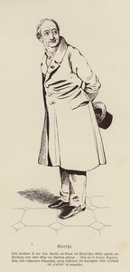 Johann Wolfgang von Goethe, niemiecki poeta i dramaturg autorstwa Daniel (after) Maclise