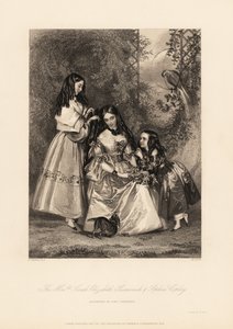 Sarah Elizabeth, Susannah i Sophia Copley, córki Johna Copley autorstwa Daniel (after) Maclise