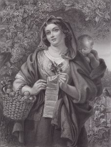 Śpiewak Ballad (rycina) autorstwa Daniel (after) Maclise