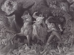 Undine (grawerunek) autorstwa Daniel (after) Maclise