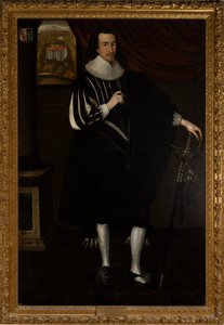 Sir Edward Bisshopp Kt, 2. Bt. Parham (1602-1649) autorstwa Daniel (circle of) Mytens