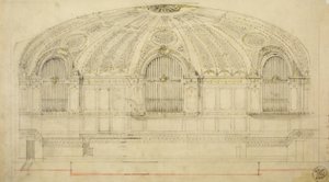 Orchestra Hall, Chicago, Illinois, sekcja, 1904.